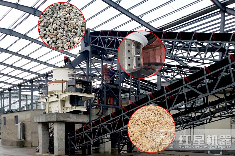 圓錐破和制砂機(jī)配合制砂現(xiàn)場(chǎng) 圓錐破和制砂機(jī)配合制砂現(xiàn)場(chǎng)