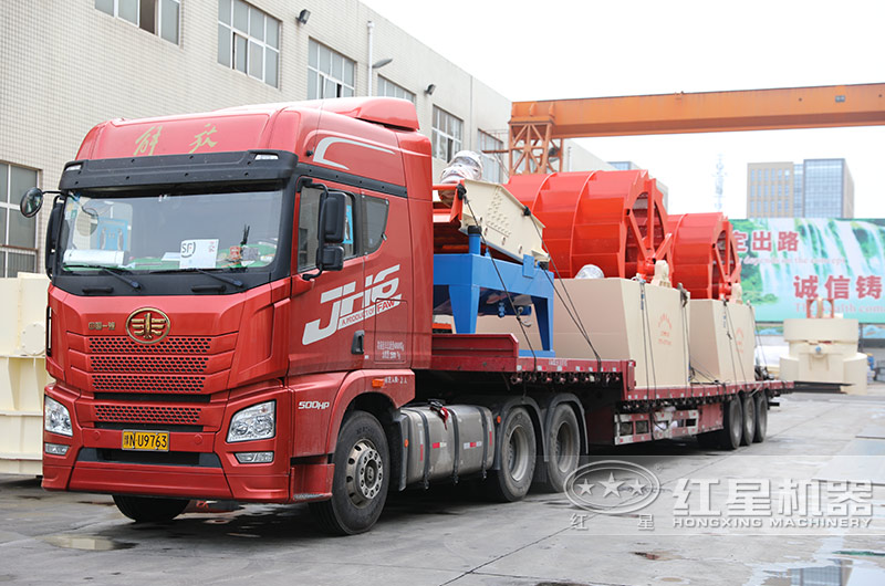 紅星機器輪式洗砂機發貨